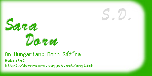 sara dorn business card